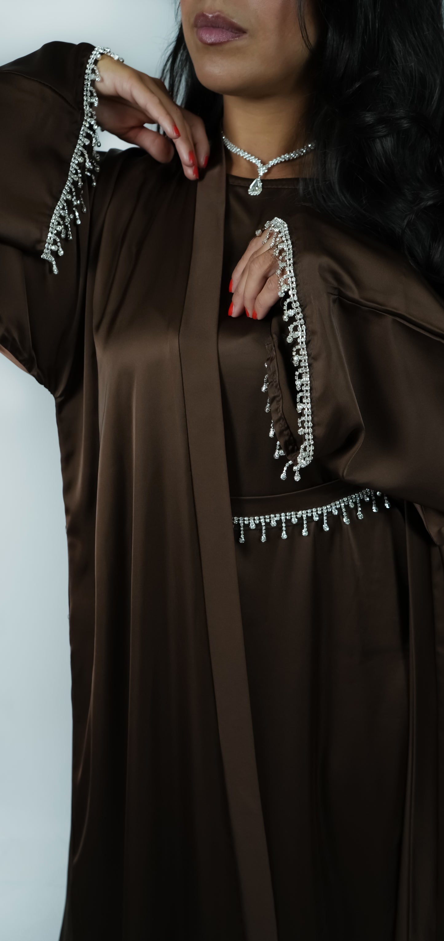 Abaya Brown Bling