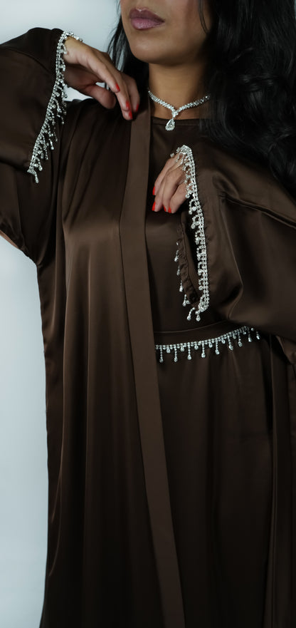 Abaya Brown Bling